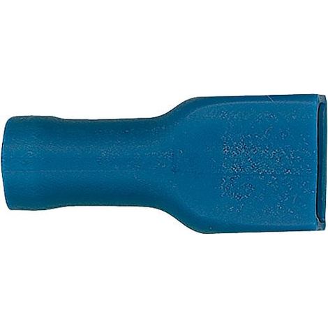 Manchon connecteur plat semi-isole 2,5 mm², 4,8 x 0,5 mm couleur bleu, emballage : 100 pcs