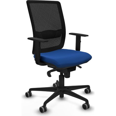 Chaise piqueras y crespo Haches noir simili cuir bleu (1/2)