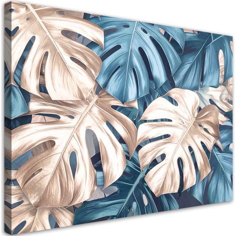 Quadro su tela Foglie tropicali di monstera natura piante 30x20 (1/5)