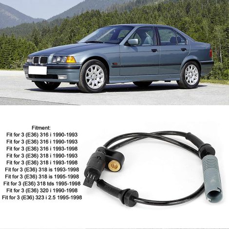 Capteur de vitesse ABS avant gauche/droite 34521163027, compatible avec BMW Série 3 E36 316i, 318i et 320i. (1/4)