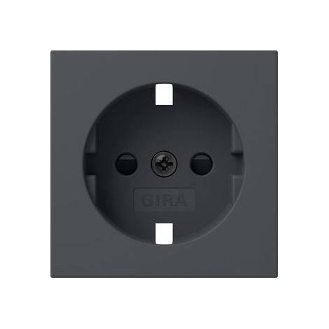 Gira Abdeckung Schutzkontakt-Steckdose System 55, Safety Plus, Anthrazit, 492128