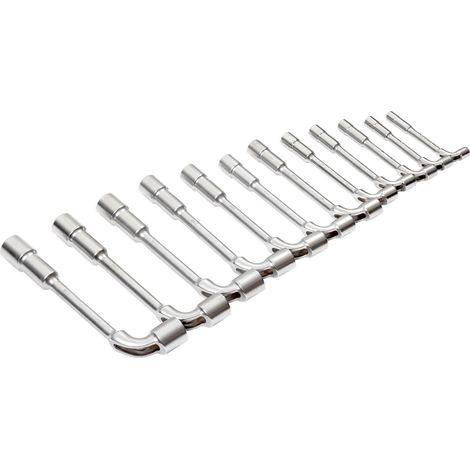Juego de llaves de pipa de doble boca profesional 8 a 21mm, 14 piezas (1/4)