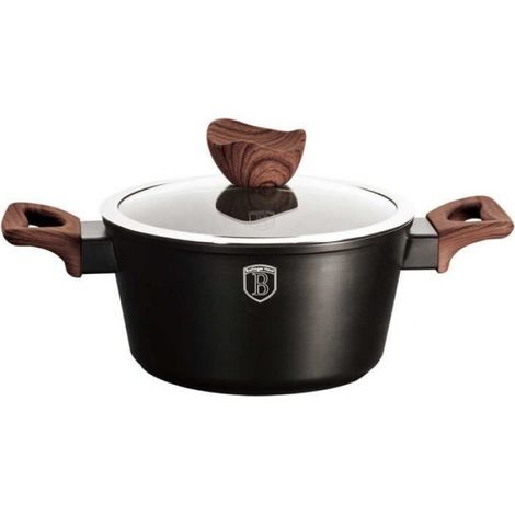 Faitout - Aluminium Moulé Sous Pression - Revêtement Antiadhésif Triple Granit - Compatible Induction - 20 cm - 4,1 L (1/2)