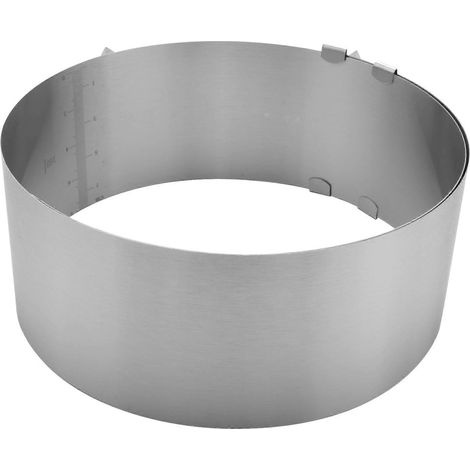 Cercle à gâteau réglable de 6 à 12 pouces, moule à mousse rond en acier inoxydable --- (1/5)