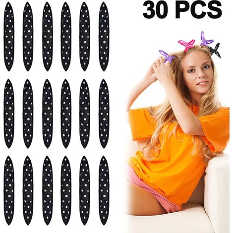 Lockenwickler, 30 Stück Schaumstoff-Haarrollen Locken, magische Lockenwickler über Nacht Haarstyling-Tools für langes Haar, mittellanges Haar (1/4)