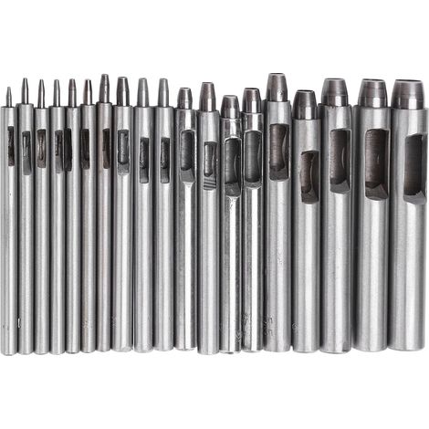 Perceuse à Cuir en Acier Inoxydable - Kit de Poinçons Ronds et Droits pour Travail du Cuir DIY (0.5-10mm) (1/5)