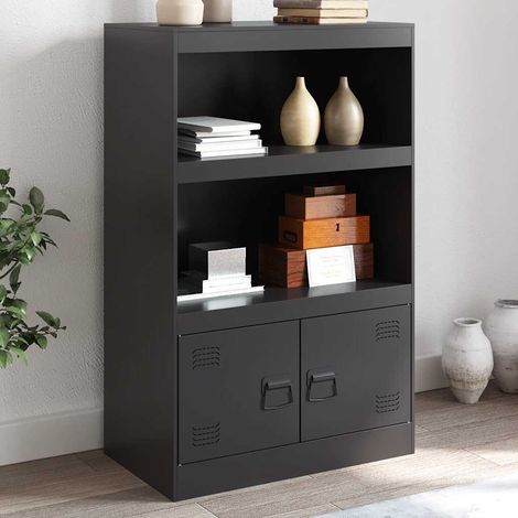 Sideboard Schwarz 67x39x107 cm Stahl (1/5)
