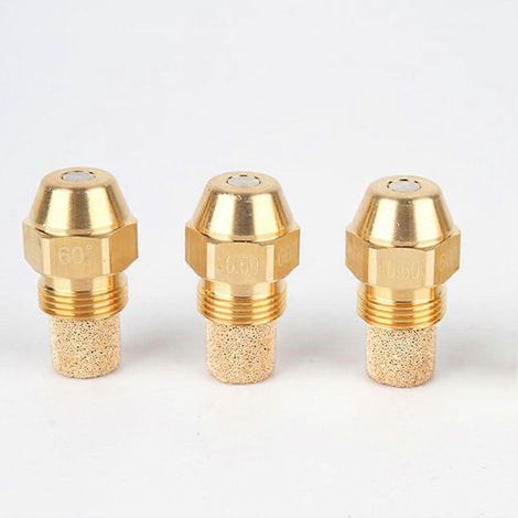 Buse de brûleur à mazout, en laiton massif de 0,85 mm, à 60 degrés, compatible avec les poêles et chaudières à mazout, ensemble de 3 pièces. (1/5)