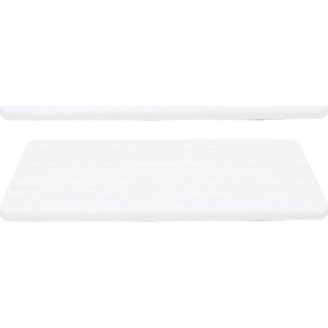 Lot de 2 dessous de verre en diatomite absorbant l'eau, séchage rapide, rainuré, en terre de diatomée, porte-savon avec coussinets pour pieds, pour salle de bain et cuisine, blanc (1/5)