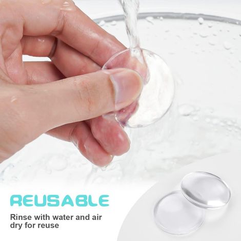 Filiyano-24 butées de porte transparentes - Amortisseurs en silicone auto-adhésifs - pour portes de placard, cuisine, salle de bain (1/5)