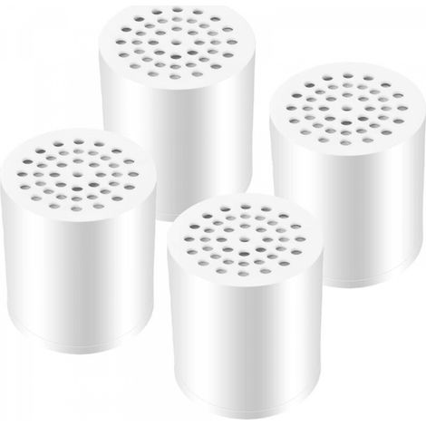 Filtre de douche blanc, 6,16,16,9 cm, lot de 4, filtre de douche universel à 20 niveaux, élimination très efficace du chlore et des métaux lourds. (1/5)