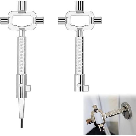 Universal Construction Key, Zinc Alloy Architect Keys with Cylindrical Measurement and Bottle Opener Keys for Measuring Doors Windows (1/5)