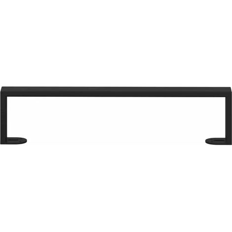 Set di 12 piedi per mobili a U in metallo 436 x 40 x 100 mm design moderno e durevole in ferro nero 020052004