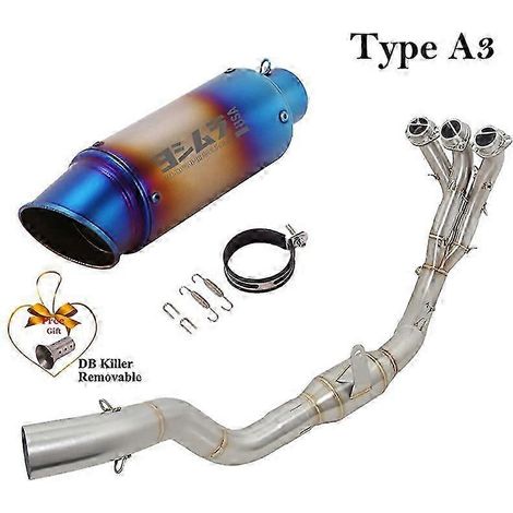 Sistema De Escape Completo Para Motocicleta, Silenciador De Tubo De Enlace Delantero Modificado, Db Killer, Para Yamaha Tracer9 Tracer 9 Gt 2021 2022( Type A3) (1/5)
