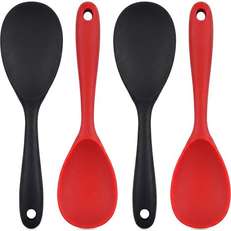 4 Pièces 22,5 x 7cm Cuillère à Riz en Silicone, Cuillère à Riz Antiadhésive (1/5)