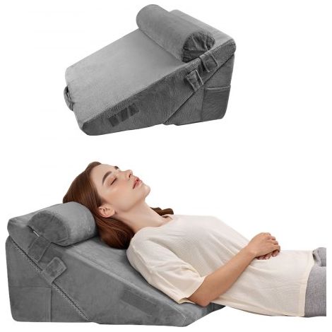 Coussin Incliné Lit - Oreiller Triangulaire Orthopédique Réglable (1/5)