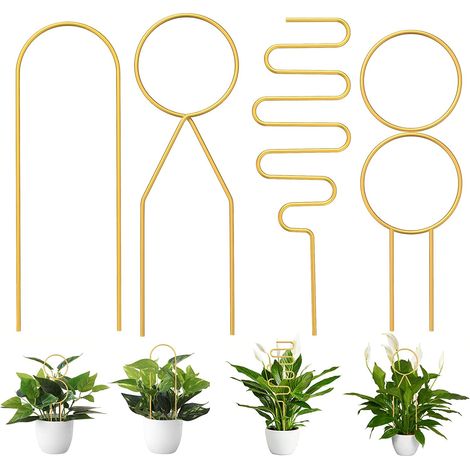 Trellis - Support Pour Plantes Grimpantes - Pour Intérieur Jardin Potager - 4 Pièces En Acier Inoxydable (1/5)