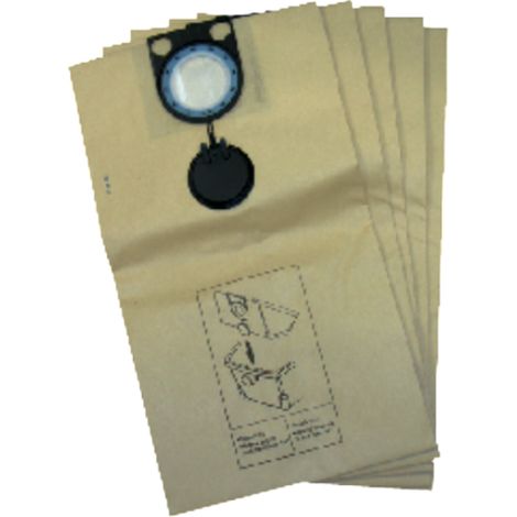 Lot de 5 sacs 25L cellulose pour aspirateur - DIAM INDUSTRIES - 90000018