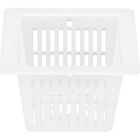 Lot de 50 pots carrés hydroponiques sans terre pour la culture de fleurs et de plantes (panier de culture blanc) (1/5)