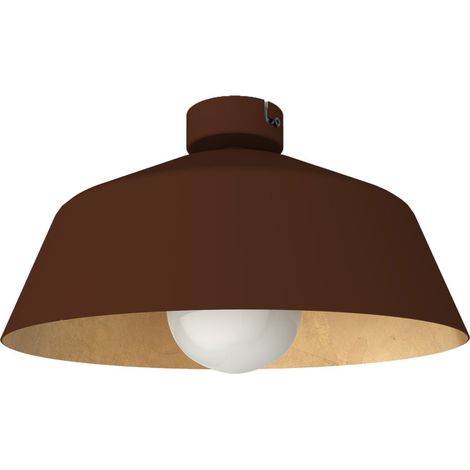 LUMICOM TOKYO Plafoniera, 1xE27, max 42W, metallo, corten/foglia oro, D.35cm (1/2)