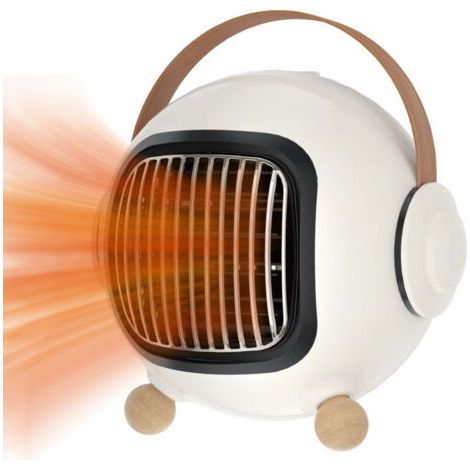 Chauffage d'appoint électrique portable, petit chauffage d'appoint à thermocouple de puissance (PTC) avec protection anti-basculement et anti-surchauffe. (1/5)