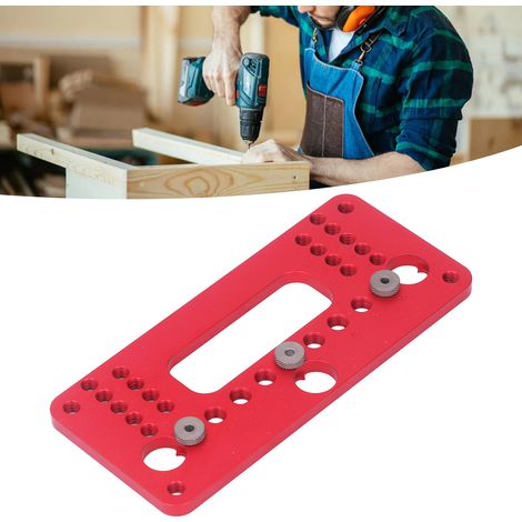 Satz Bohrschablonen für die Holzbearbeitung (DIY), für Türen und Schränke, zum Anbringen von Griffen und zum Festlegen des Abstands von Taschenlöchern. (1/5)