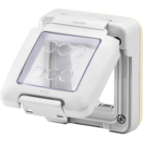GEWISS GW27401 - Calotta Stagna Gewiss System 2 Posti IP55 Grigio Combi In (1/4)