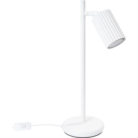 Schreibtischlampe Carbon 1 GU10 Weiß Aluminium Sollux SL.1548 (1/5)