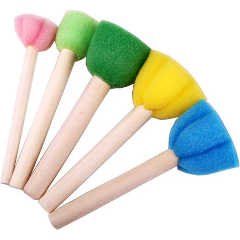 Juego de 4/5 pinceles de esponja aleatorios para niños, rodillos de pintura y pinceles para grafiti.