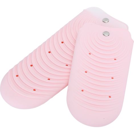 2-teiliger hitzebeständiger Silikon-Schutzbezug für Haarglätter, Anti-Verbrühungs-Rosa (1/5)