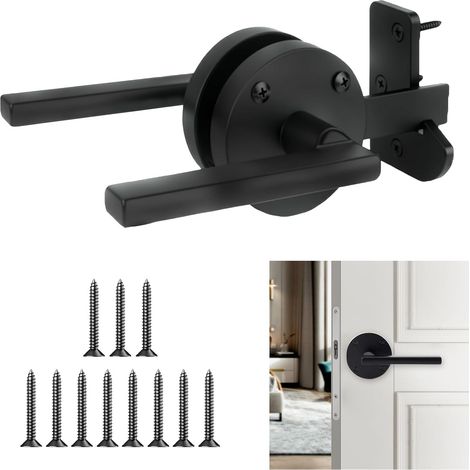 Verrou de porte double face - Petit verrou de porte coulissante - Verrou de porte pour clôture de jardin, porte, écurie, entrepôt (1/5)