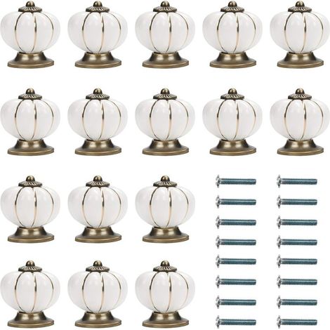 Bouton Ceramique, Bouton de Meuble Rond Vintage Tiroirs et Placard(Lot de 16) (1/5)