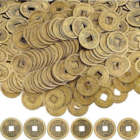 feng Shui Pices Chinoises Pices De Monnaie De Fortune Ching Pices De Monnaie Pour Sant Et Richesse (100, 0,8 Pouce) (1/5)