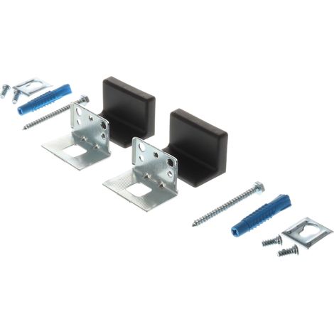 Slowakischer Winkelmöbelaufhänger, verstellbar, mit Kappe und Zubehör, schwarz Riex JK40 (2 Sets) (1/3)