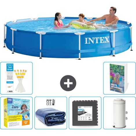Intex Piscina con struttura Rotonda - 366x76 cm - 7-pezzi  S111 (1/5)