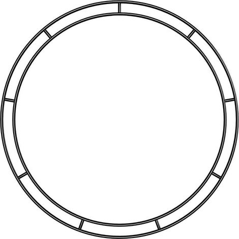 Cadre de couronne en fil fer rond 11.8 pouces pour bricolage artisanat floral déco maison Noël mariage extérieur intérieur noir 1 pièce (1/3)