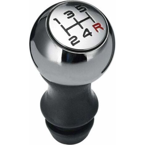 5-Gang-Schaltknauf aus Aluminium für 106, 206, 207, 207, 306, 307, 407, 408, 508, Silber + Schwarz (1/4)
