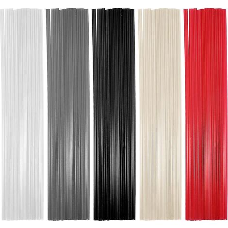 50 baguettes de soudure en plastique - Baguettes de soudure en plastique PP/PVC/PE pour outils à air chaud 10 pouces (10 pièces de chaque couleur) (1/4)