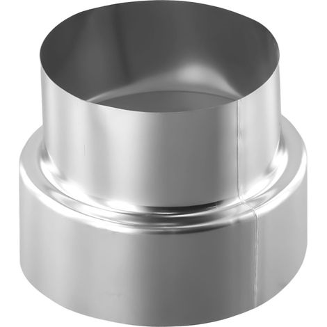 Réducteur de cheminée inox - 1 pièce - Acier inoxydable - Adaptation conduit poêle Ø120/100mm - Chauffage et ventilation - Diamètre 120 à 100 mm (1/5)