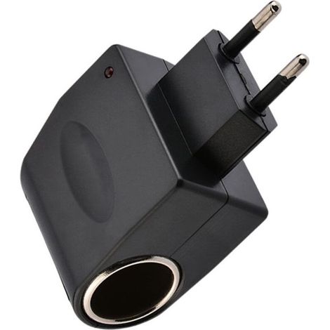 Convertisseur de courant 220 V vers 12 V pour voiture, adaptateur allume-cigare pour voiture électrique, fourgonnette, alimentation onduleur CA/CC, normes européennes (1/4)