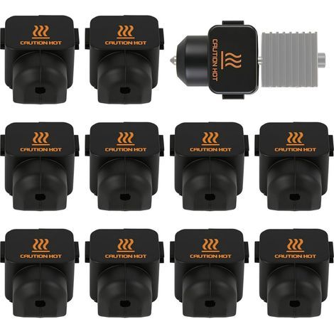 Lot de 10 chaussettes en silicone pour imprimante 3D A1/A1 Mini Bambu Lab A1/A1 Mini - Bloc chauffant à haute température - Pour imprimante 3D A1/A1 Mini - Boîtier de tête d'impression - Pièces pour (1/5)