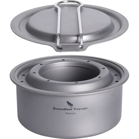Réchaud à alcool de camping Boundless Voyage, réchaud à bois ultraléger en titane, mini-réchaud multi-combustibles d'extérieur Ti2011C-13C, réchauds de cuisine portables (1/5)