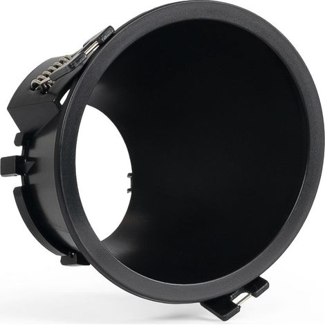 Aro Downlight Redondo Asimétrico - Bajo UGR - Corte Ø85mm - Negro