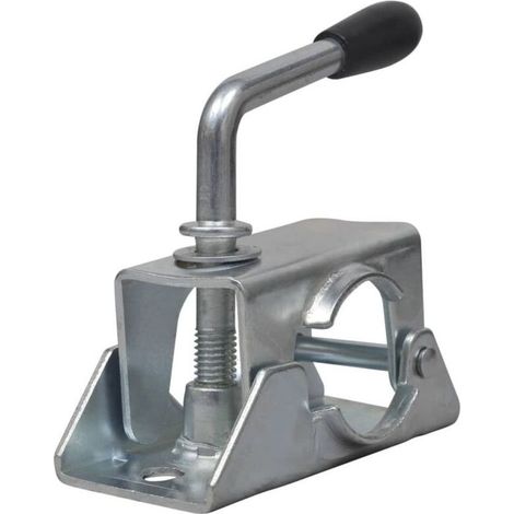 Support de roue jockey de remorque moulée de 48 mm avec poignée centrale et bride de serrage, compatible avec les tubes de 48 mm (1,89 pouce) de diamètre (1/5)