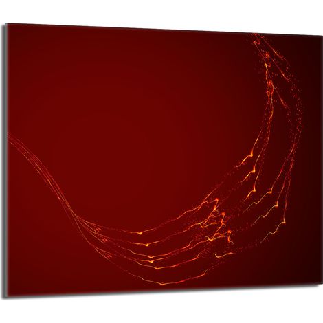 Placa protectora de vidrio para estufa 60x52 Rojo (1/5)