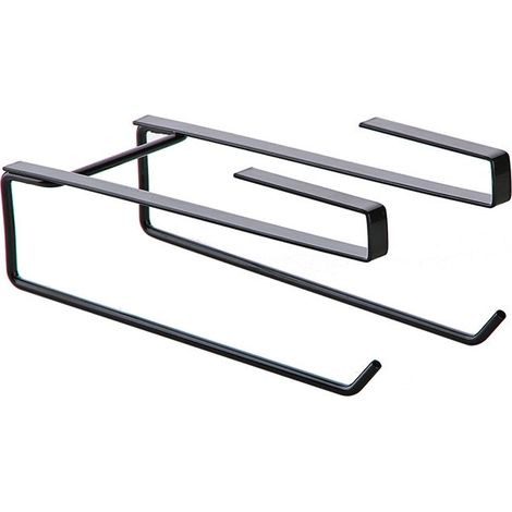 Soporte universal para colgar en estantes, toallas, paños, ropa, color negro. (1/5)