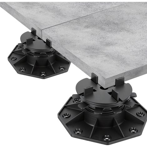 TolleTour Terrasse Plattenlager Premium 40-70 mm mit Gefälleausgleich 0-5 % höhenverstellbar Stein Keramik Beton 10er Pack (1/5)