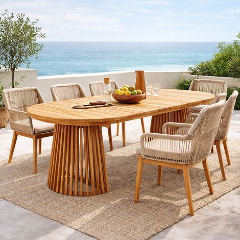 Björk table de jardin 90x200cm naturel. (1/5)
