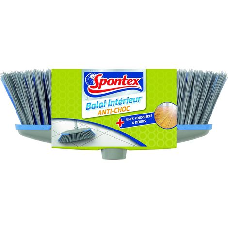 1 Tête de balai intérieur - Compatible avec tous manches - Fibres double action - Bords antichocs (1/5)