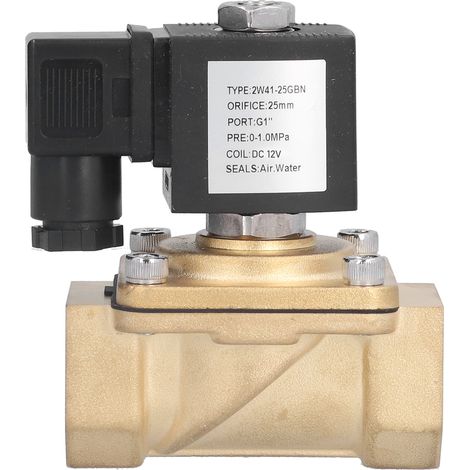 Électrovanne en laiton à diaphragme normalement fermé, accessoires électriques pour eau, Air, huile, KeroseneDC 12V